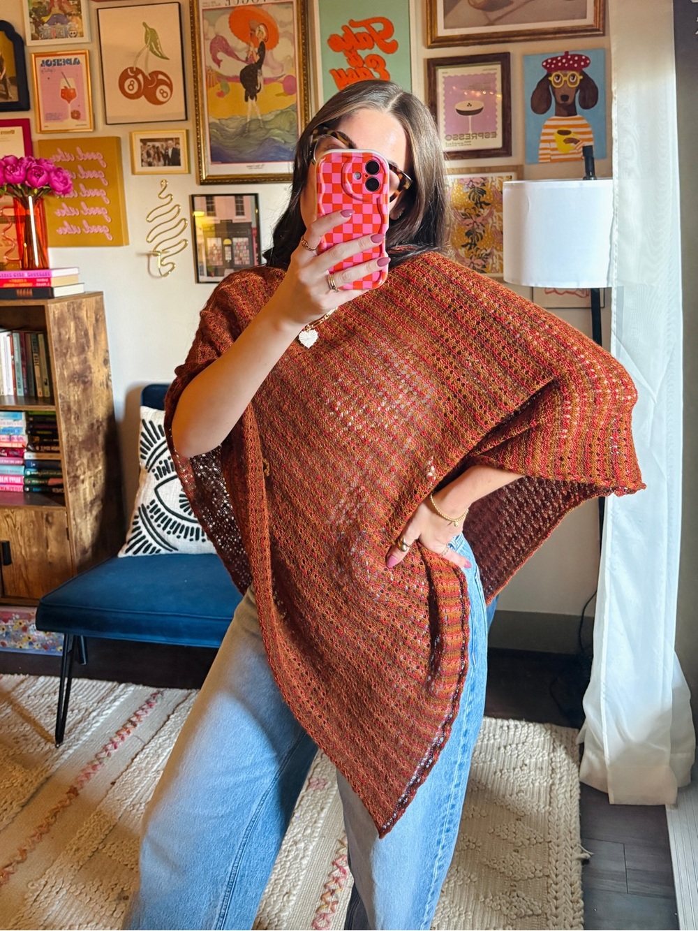 Vintage Dax Pure Alpaca Poncho Sweater